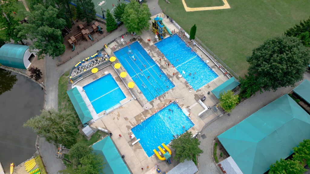 pool drone shot